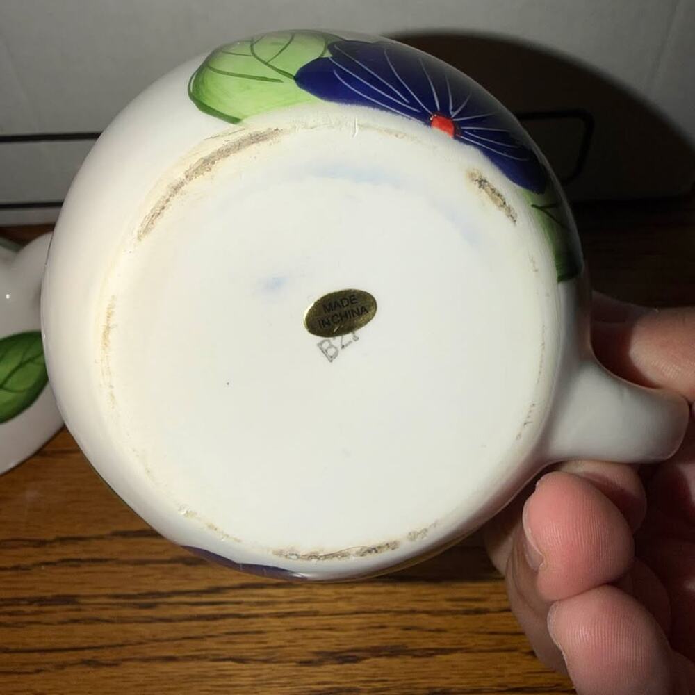 Ceramic Tea For One Set Blue Floral - Picture 9 of 10